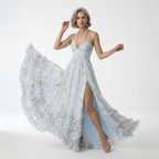 Madeline | Lang blomstret kjole