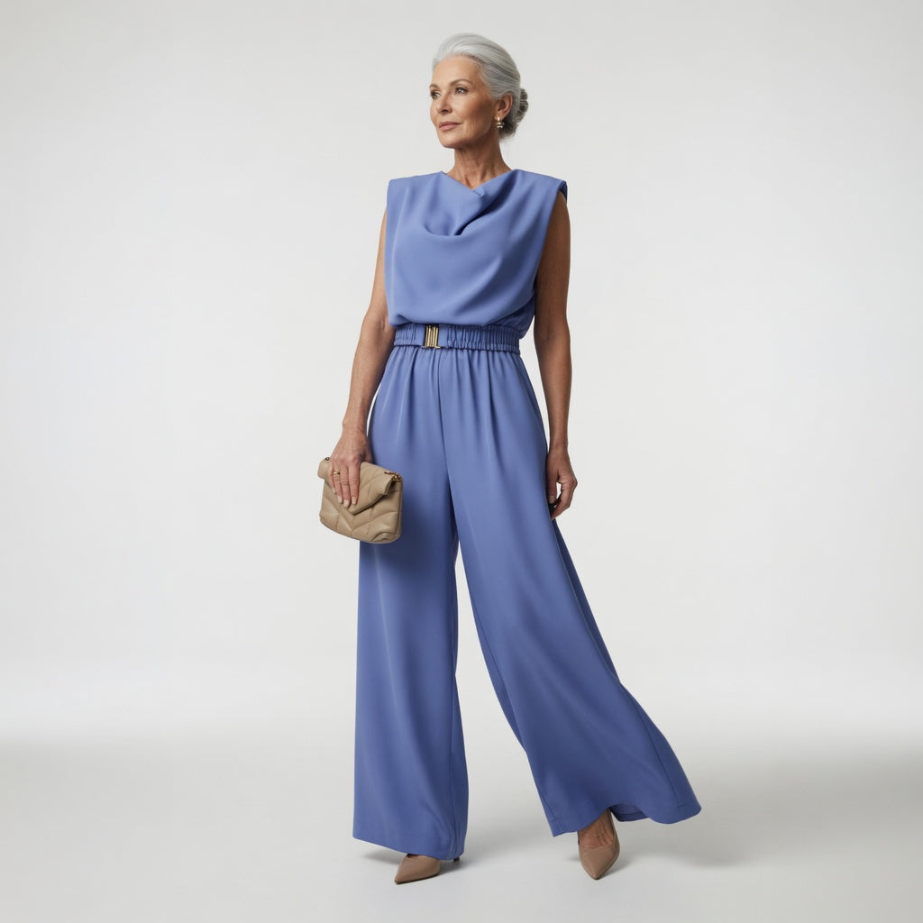Thelma | Stretch-jumpsuit med bælte