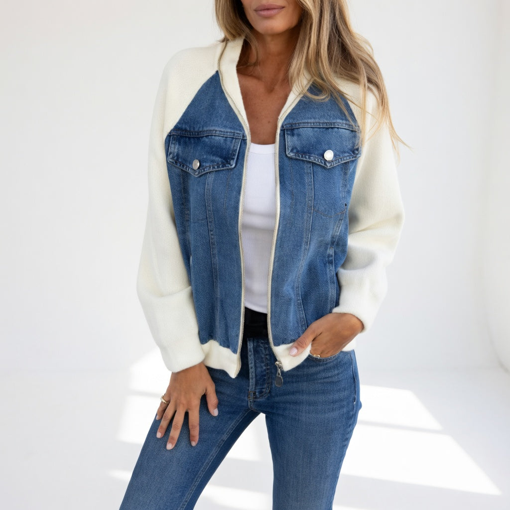 Carla | Jakke med kontrastdetaljer