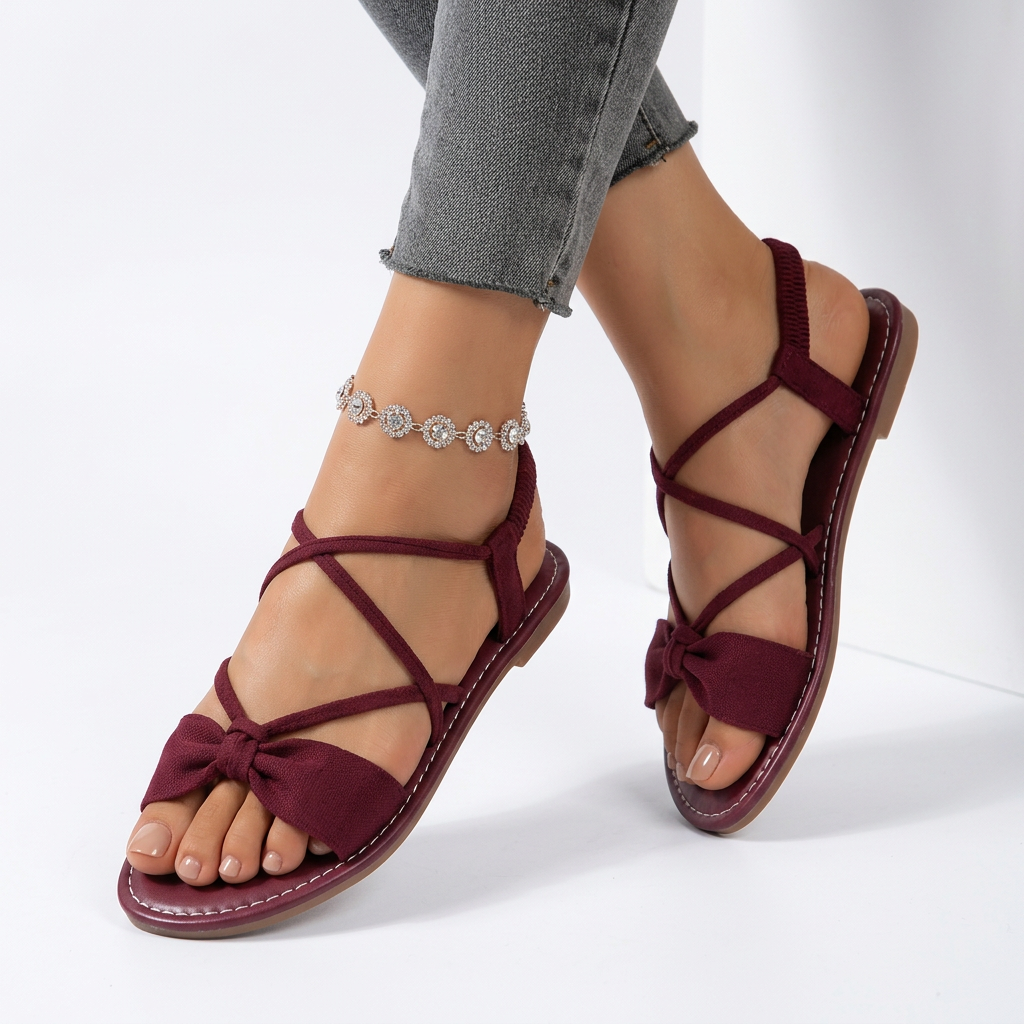 Julienne | Flade sandaler med sløjfe