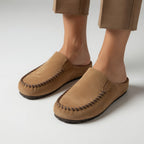 Nanette | Tofarvede loafers i ruskindslook