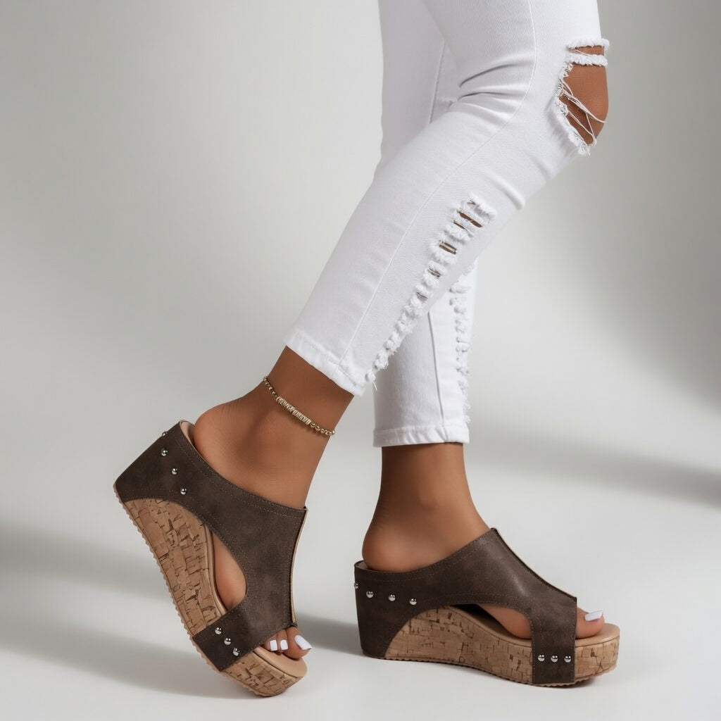 Guillemette | Platformsmules i korklook