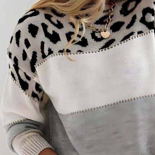 Ambre | Sweater med leopardprint