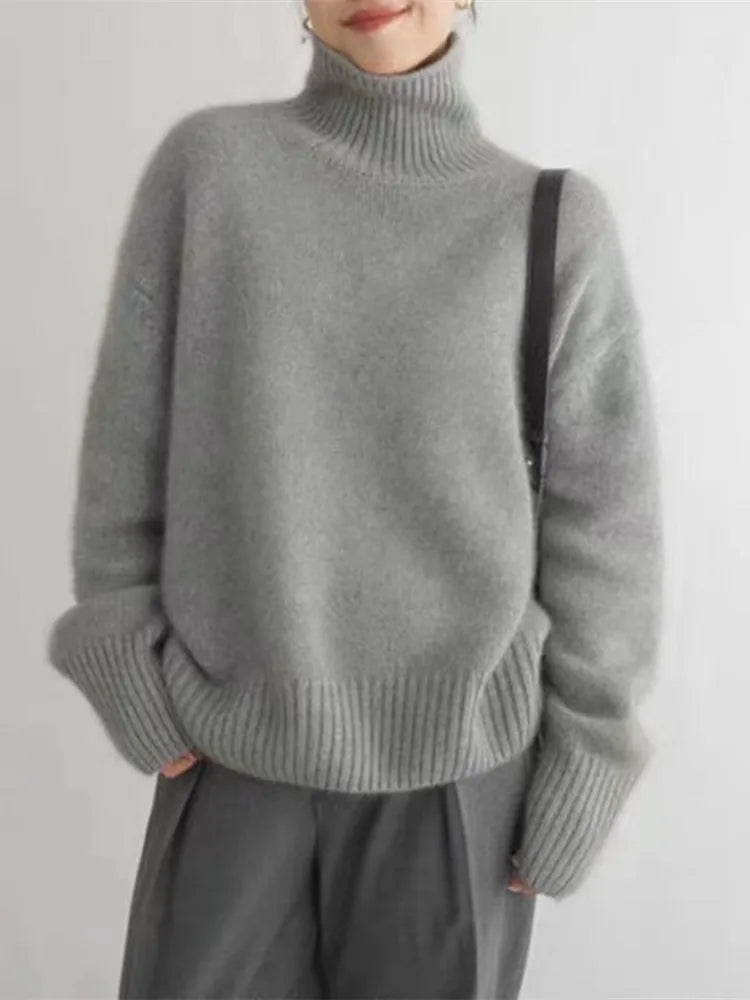 Amélie | Blød rullekravesweater