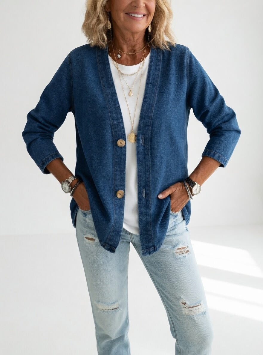 Clarisse | Lang denimjakke