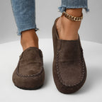 Nanette | Tofarvede loafers i ruskindslook