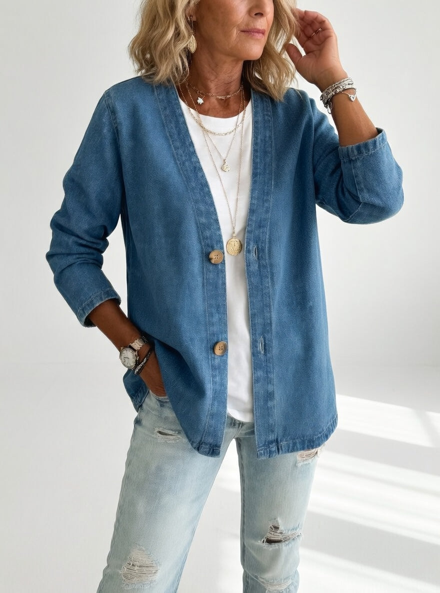 Clarisse | Lang denimjakke