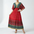 Wilhelmine | Lang kjole med print