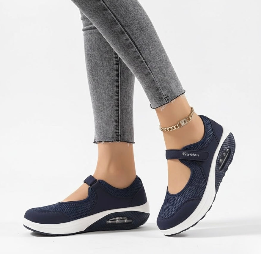Marianne | Mesh-sneakers med kilehæl