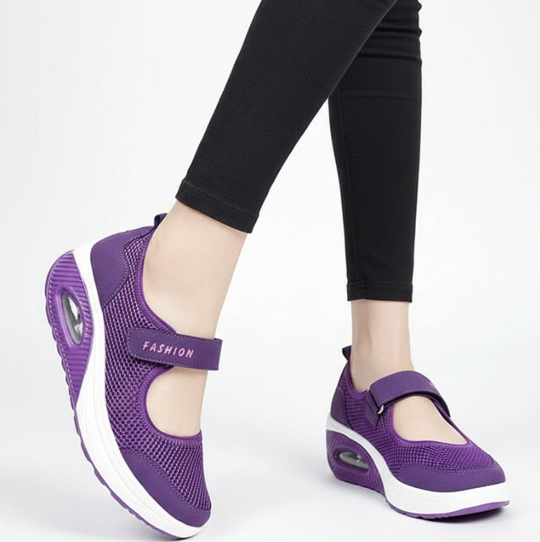 Marianne | Mesh-sneakers med kilehæl