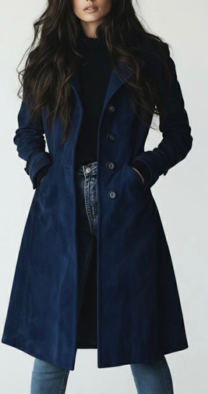 Teresa | Trenchcoat med ruskindslook