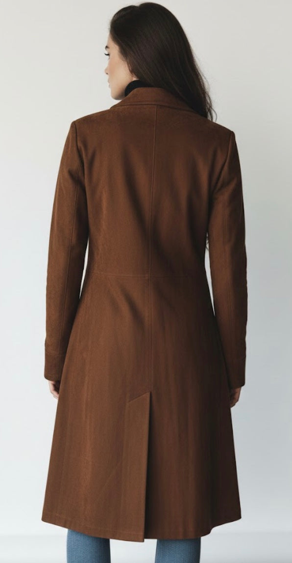 Teresa | Trenchcoat med ruskindslook