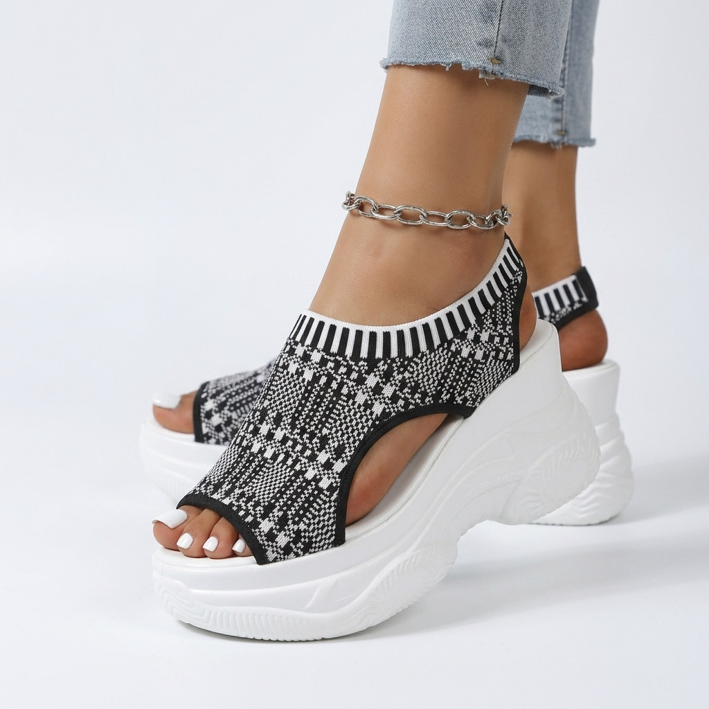 Francine | Platformssandaler med rhinsten