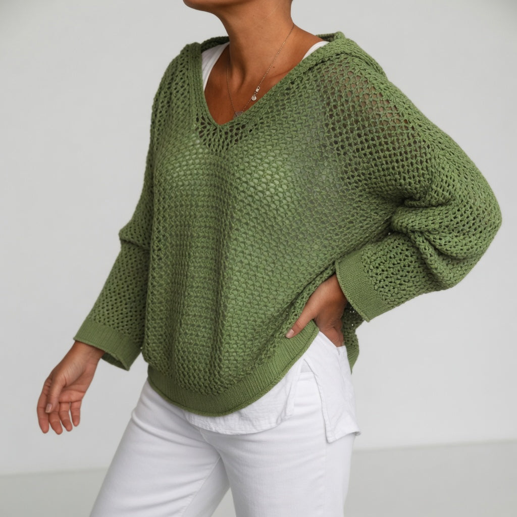 Valérie | Sweater med hulmønster