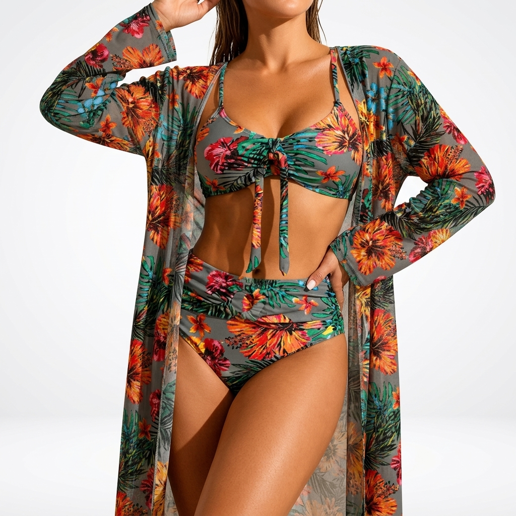 Maelia | Bikini med tropisk blomsterprint