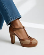 Maryline | Retro-pumps med rem