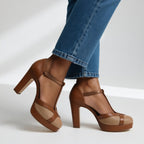 Maryline | Retro-pumps med rem