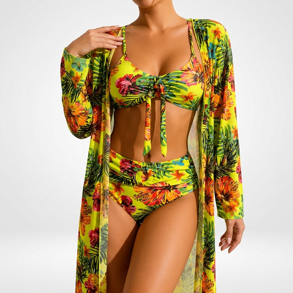 Maelia | Bikini med tropisk blomsterprint