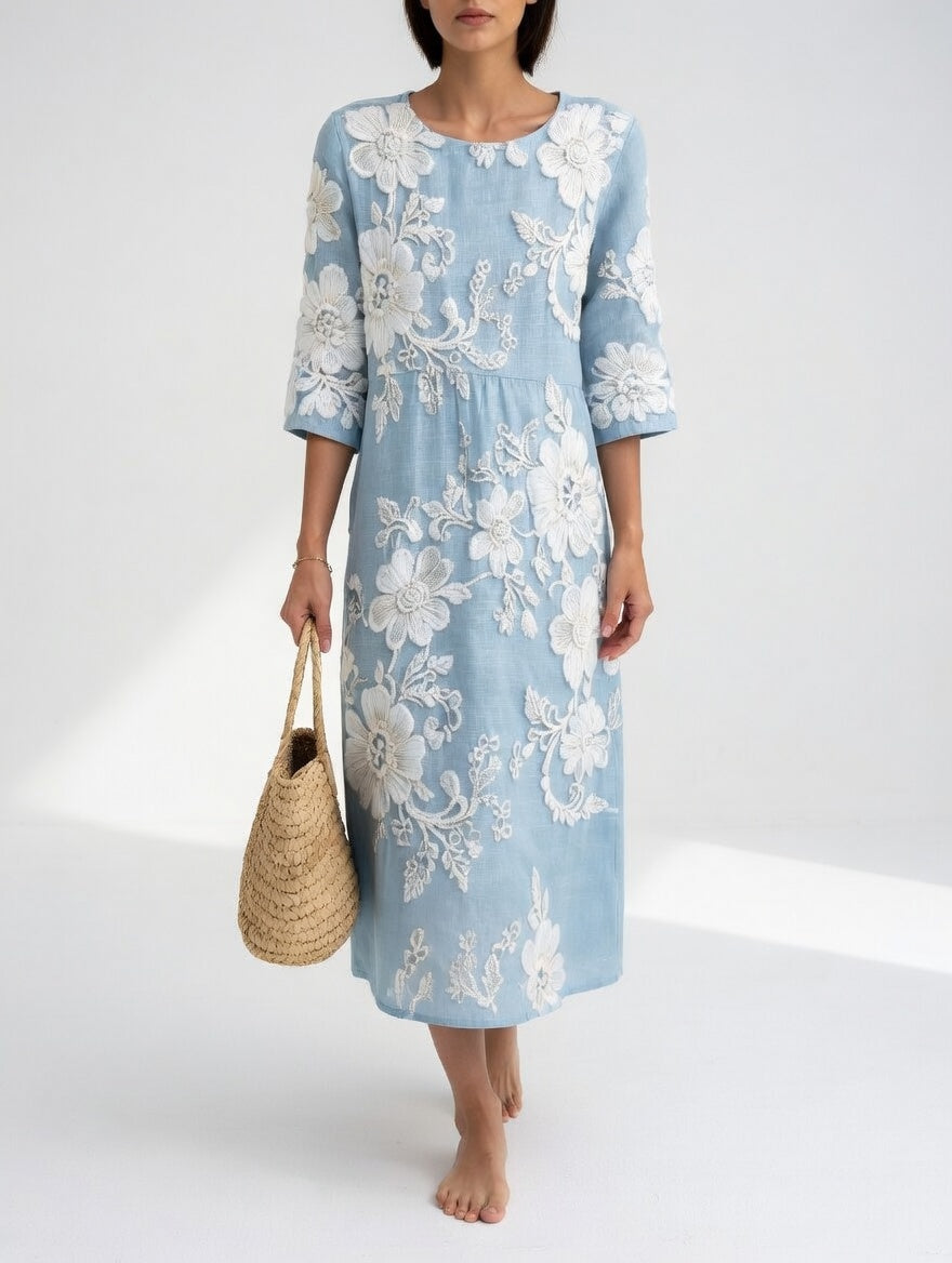 Ariella | Blomstret midikjole
