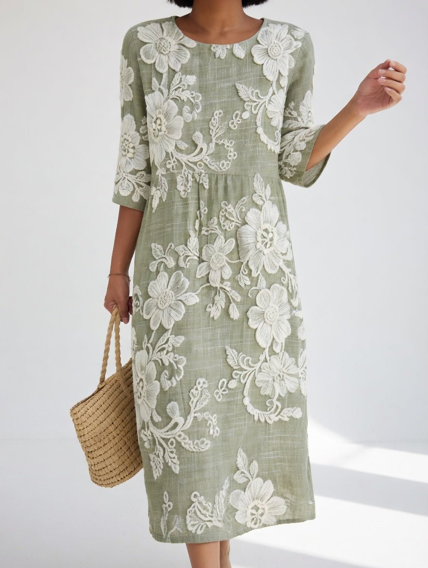 Ariella | Blomstret midikjole