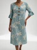 Ella | Blomstret midikjole