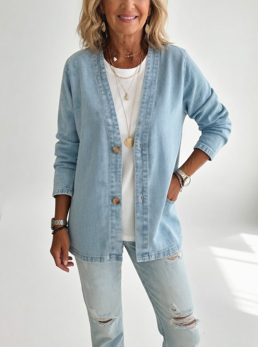 Clarisse | Lang denimjakke