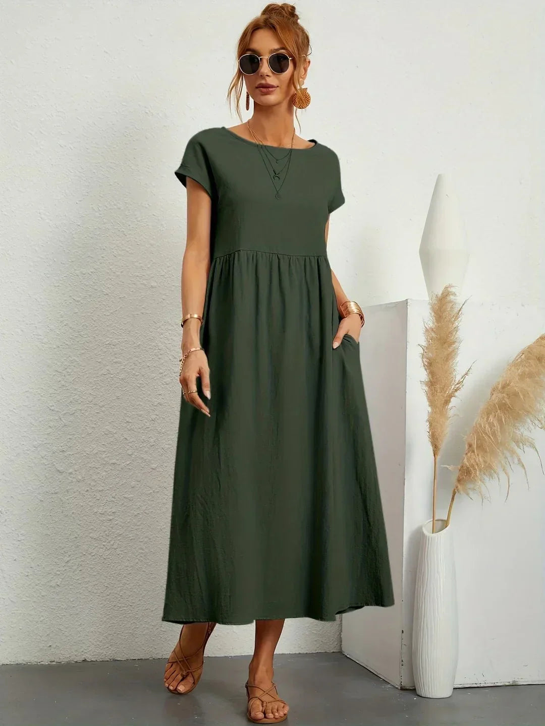 Elvina | Flydende midikjole