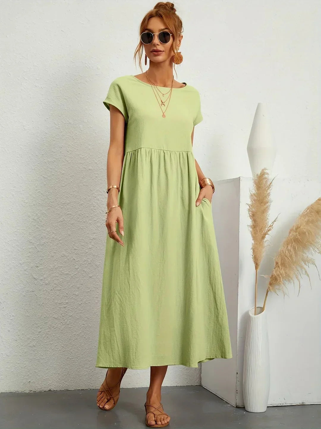 Elvina | Flydende midikjole