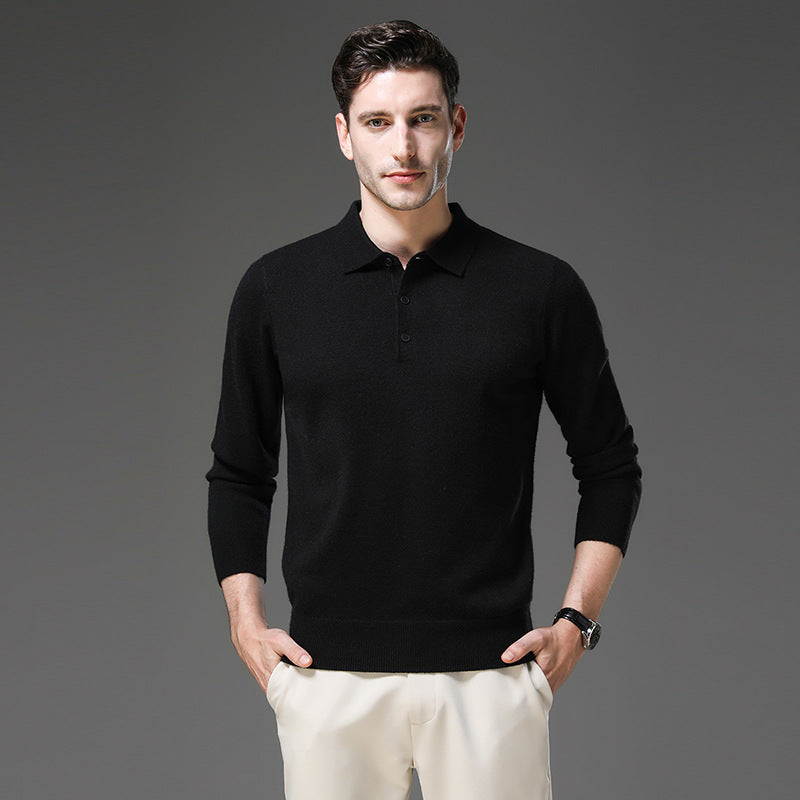 Perceval | Pullover med polokrave i kashmirlook