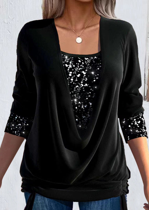 Valentine | Lang bluse med lag-på-lag-look