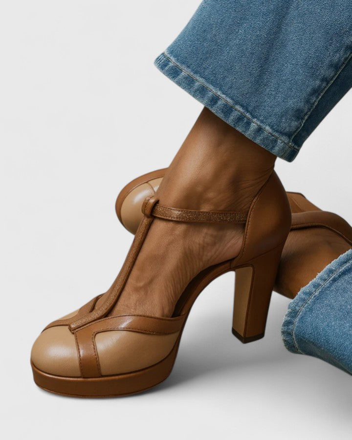 Maryline | Retro-pumps med rem