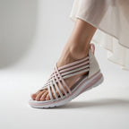 Annette | Flettede sandaler med krydsremme