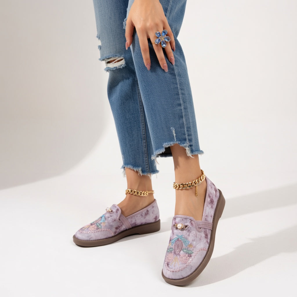Mylène | Sneakers med broderier