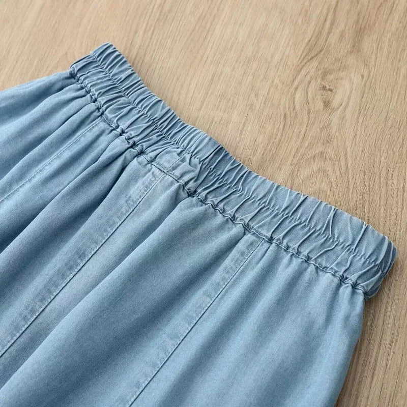 Sidonia | Midi-nederdel i denim