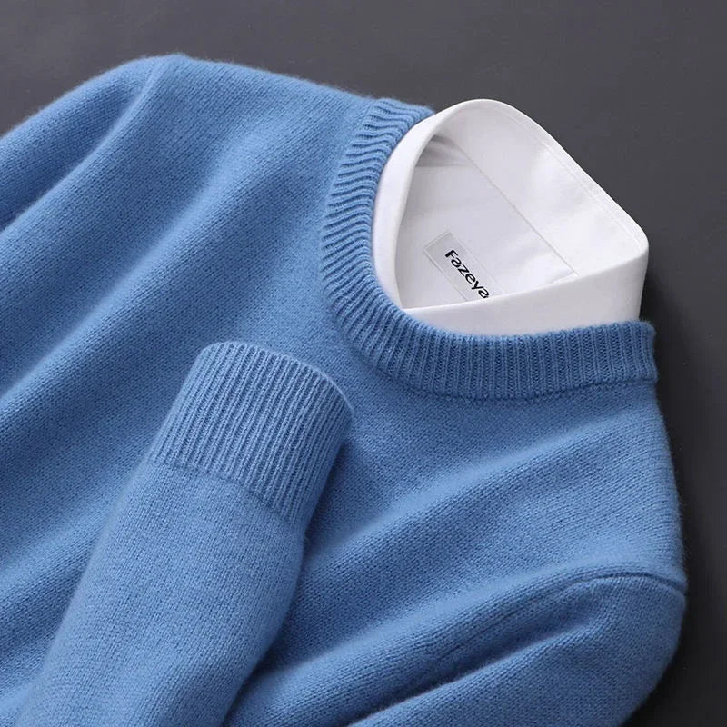 Valère | Rundhalset sweater med kashmirlook
