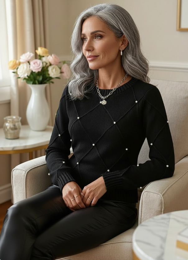 Marguerite | Sweater med fine perler