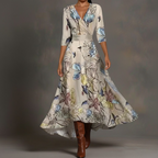 Blanca | Blomstret bohemekjole
