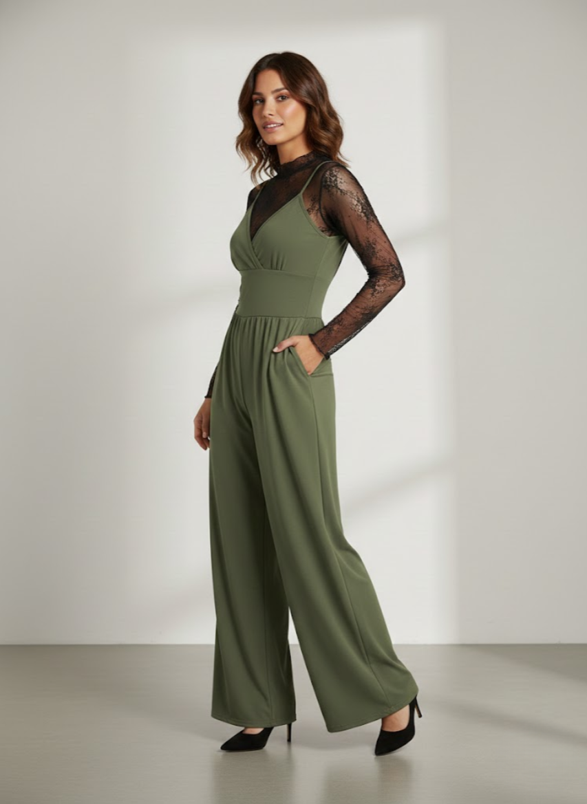 Adélaïde | Jumpsuit med blondetop