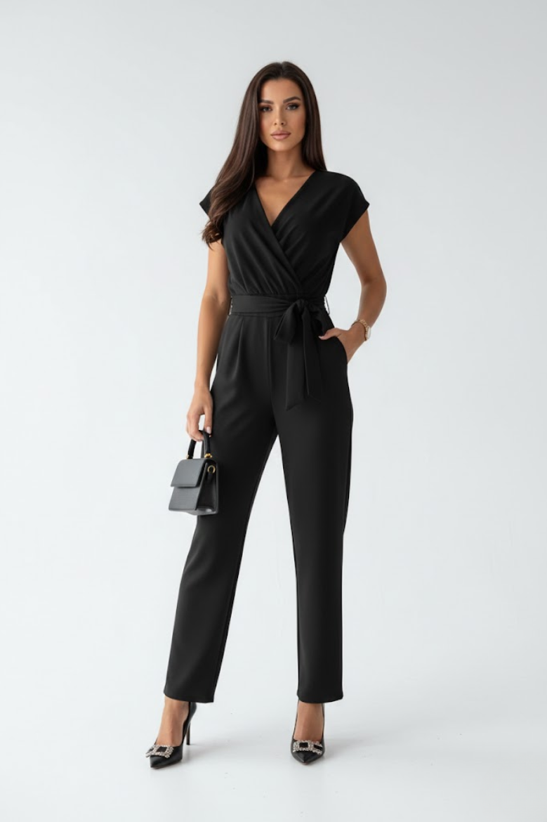 Léane | Sommerlig slå-om-jumpsuit med elastisk talje