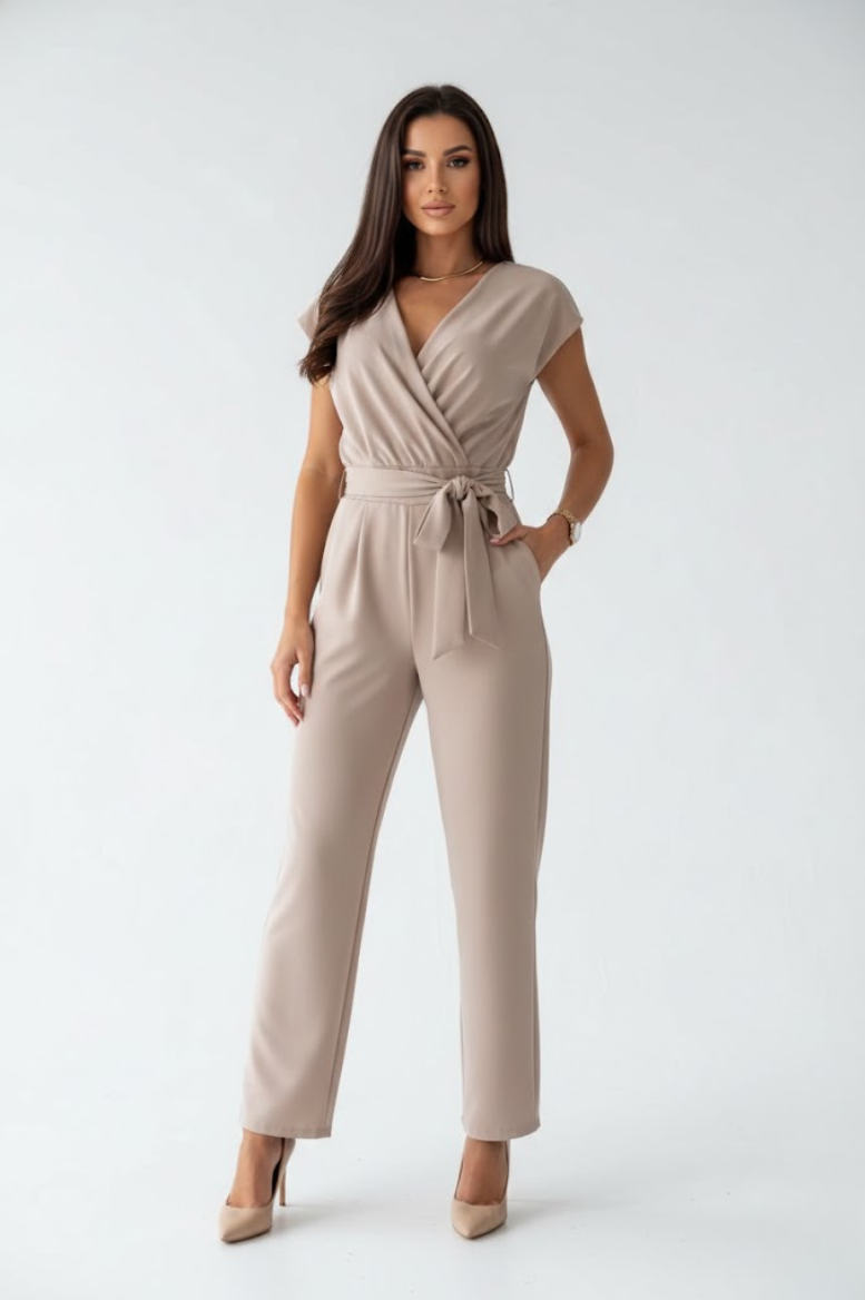 Léane | Sommerlig slå-om-jumpsuit med elastisk talje