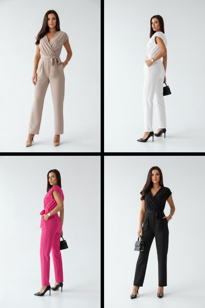 Léane | Sommerlig slå-om-jumpsuit med elastisk talje