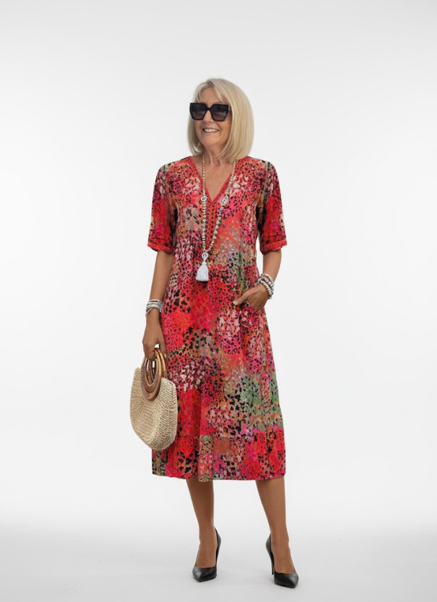 Iseult | Blomstret midikjole