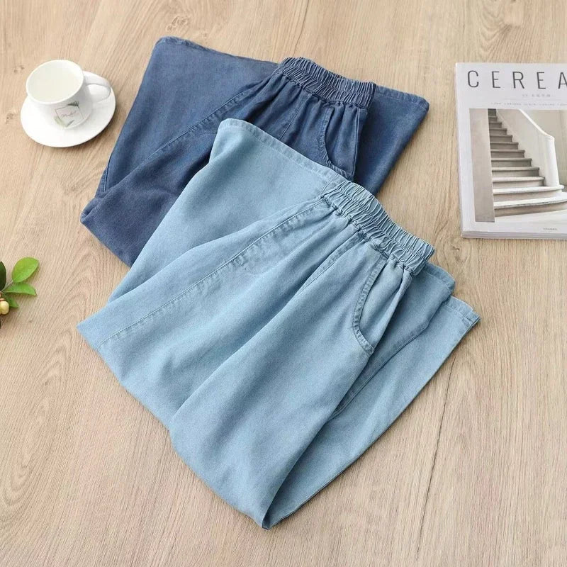 Sidonia | Midi-nederdel i denim