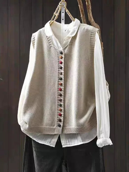 Colette | Blød strikcardigan med knapper