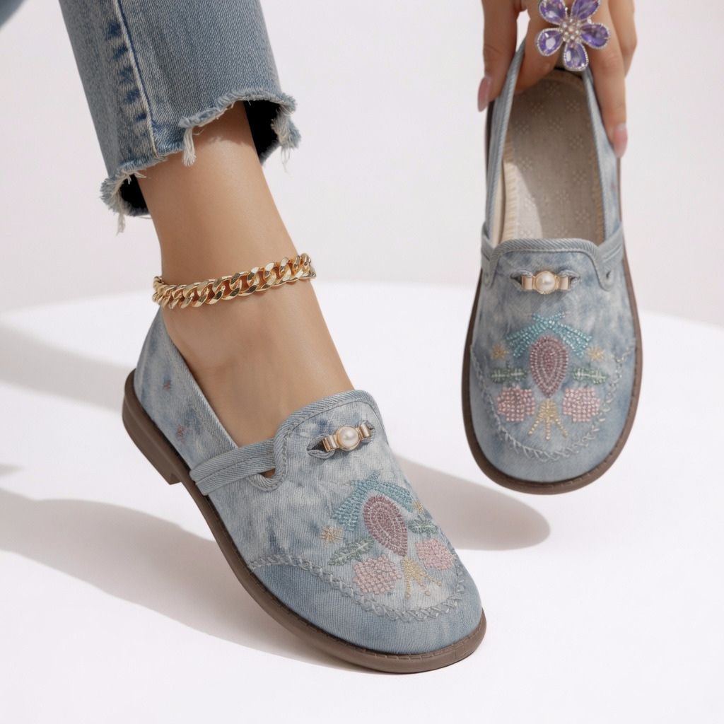 Mylène | Sneakers med broderier