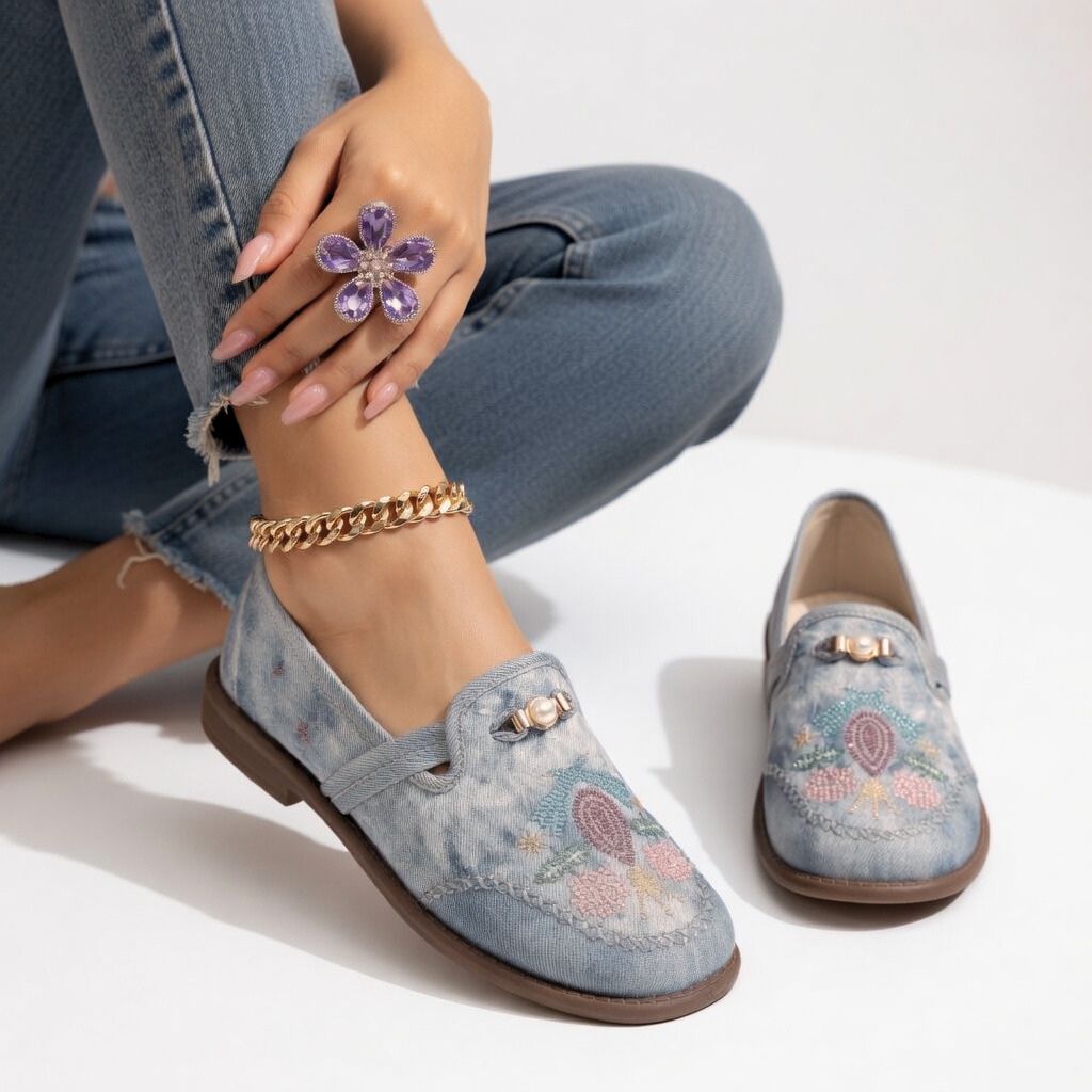 Mylène | Sneakers med broderier