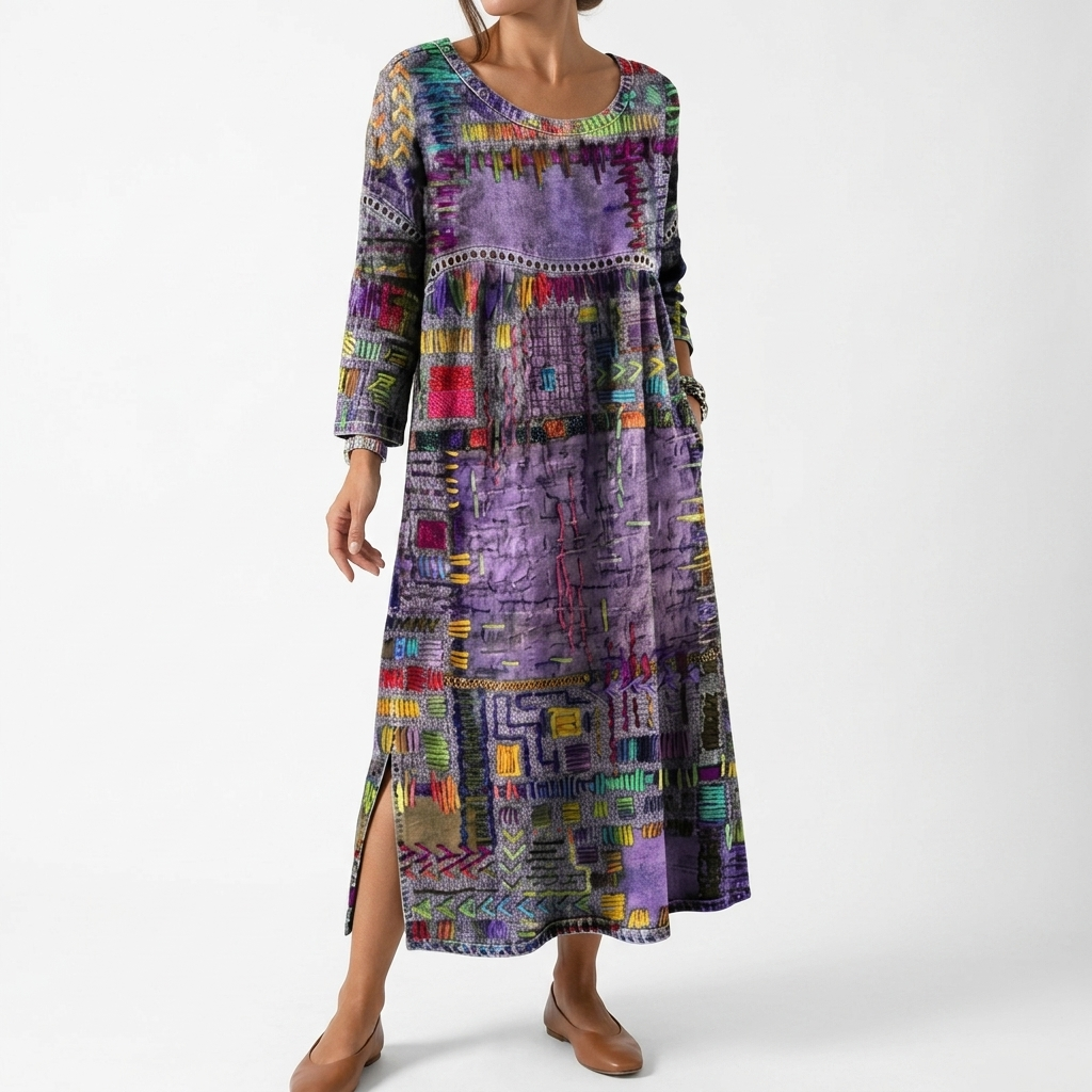 Jehanne | Bohemekjole med print