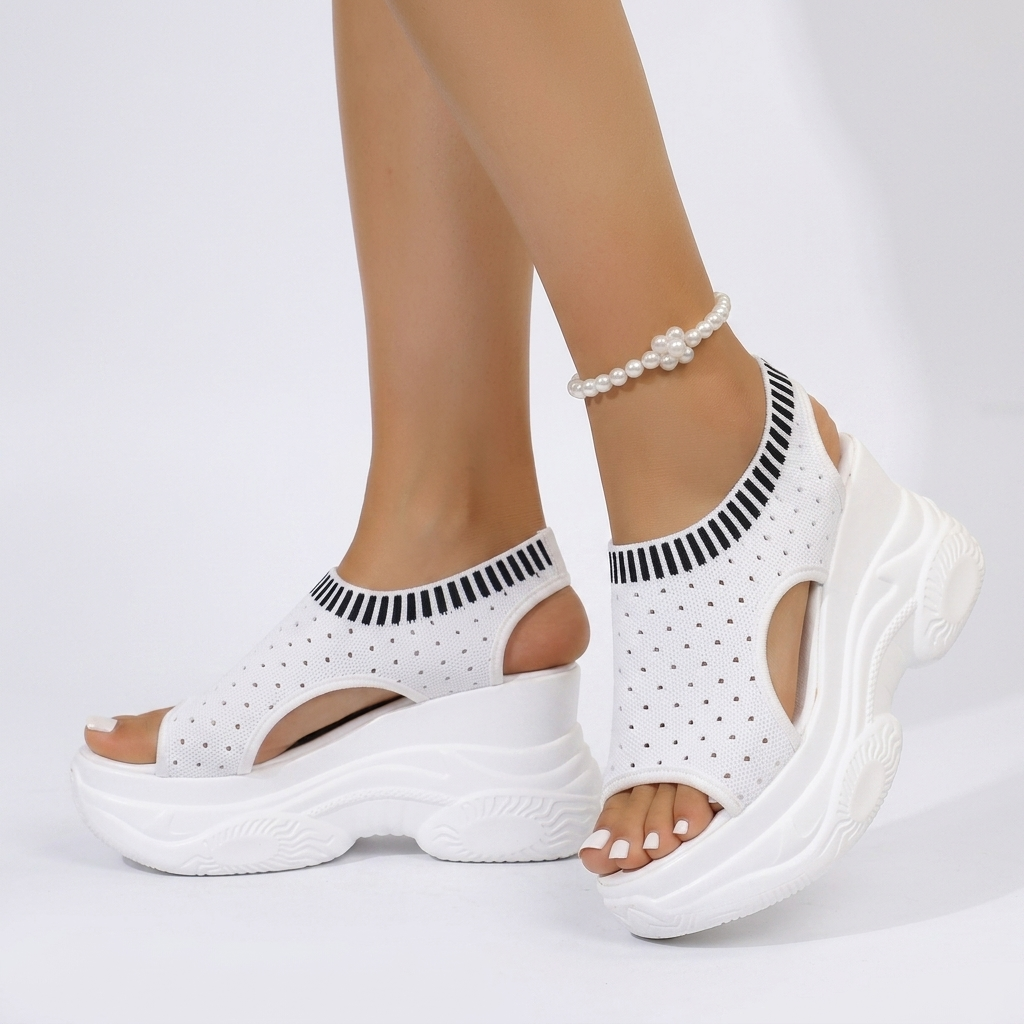 Francine | Platformssandaler med rhinsten