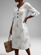 Ella | Blomstret midikjole