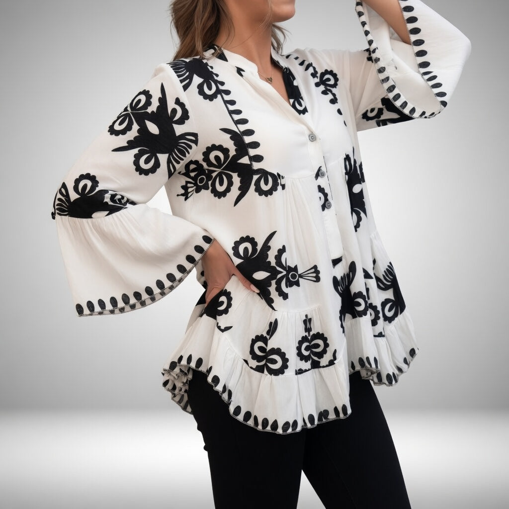 Théodeline | Broderet bohemebluse